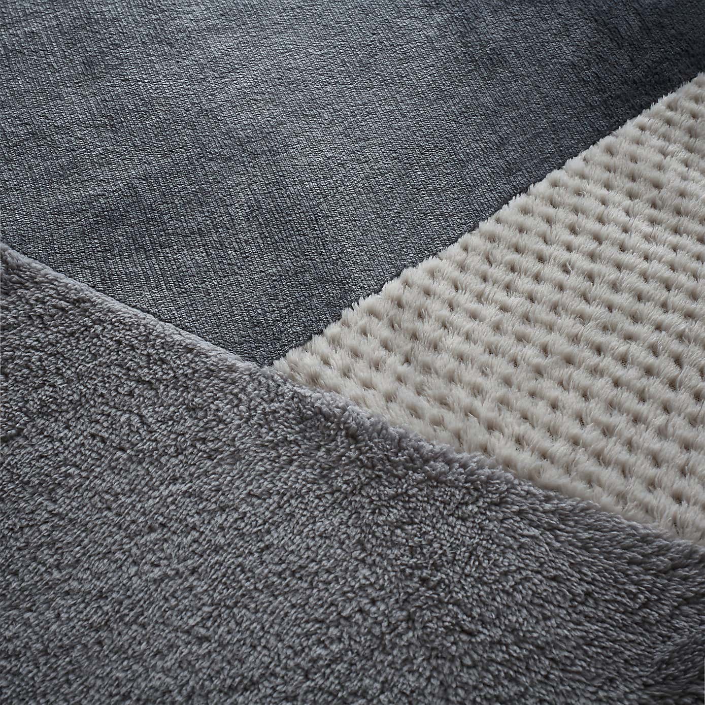 Catherine Lansfield Cosy Larsson Geo Fleece Duvet Cover and Pillowcase Set