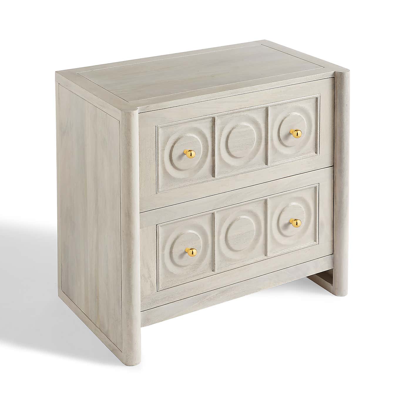 Theodore 2 Drawer Wide Bedside Table