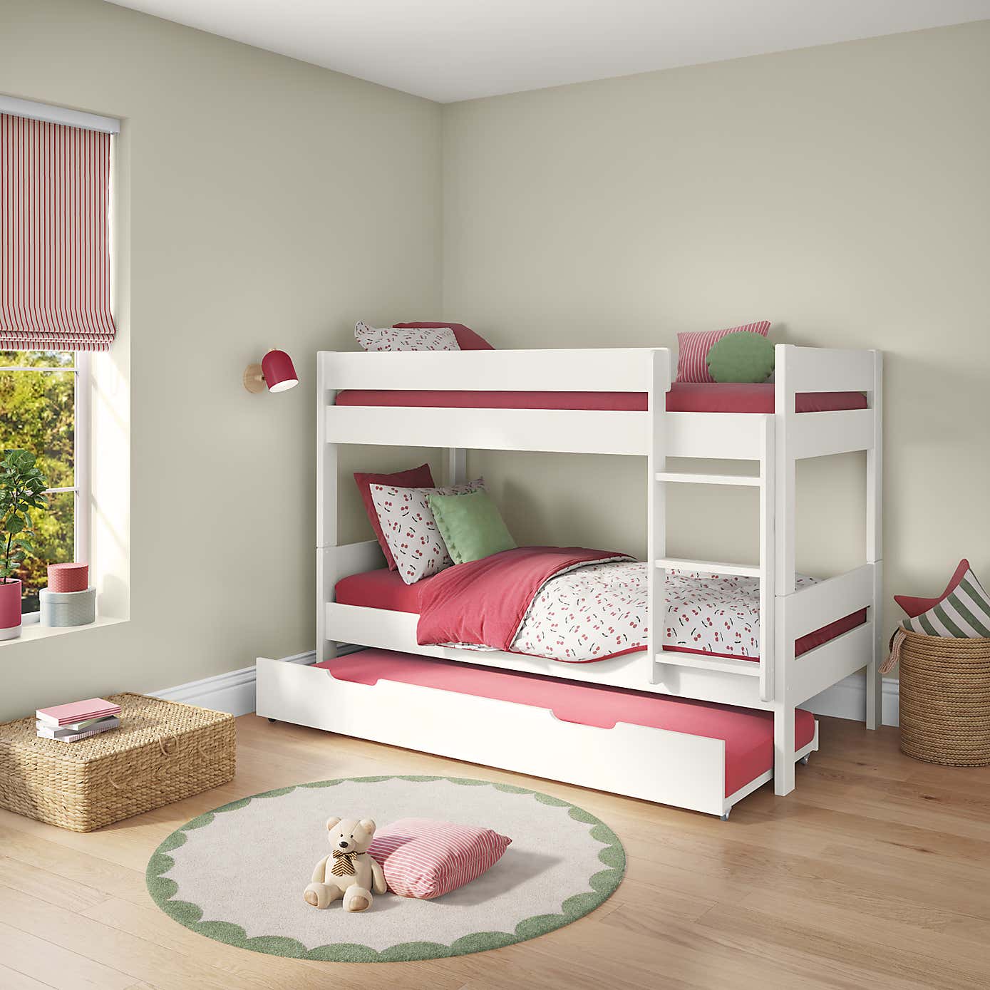 Stompa Compact Wooden Bunk Bed With Open Trundle