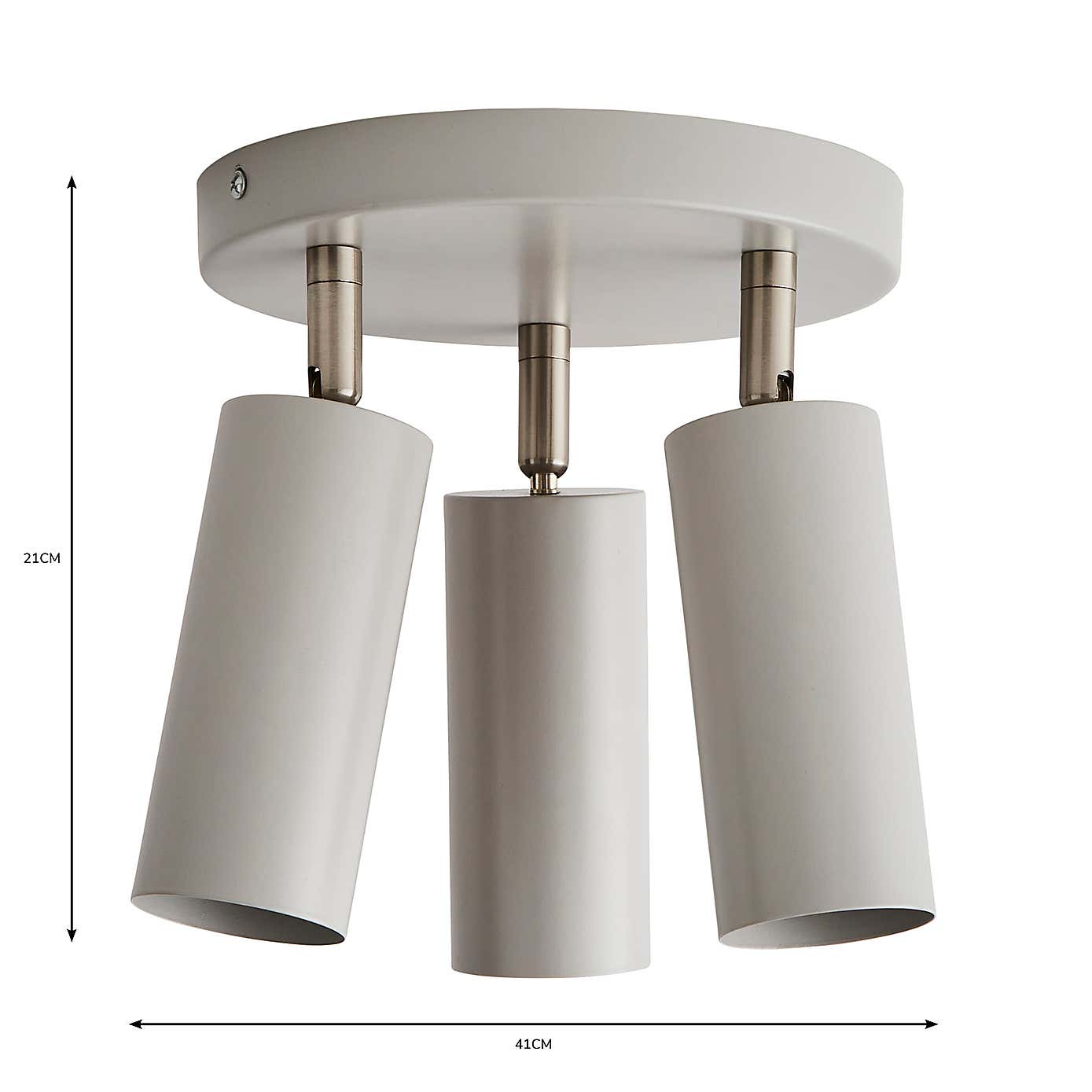 Leila 3 Light Semi Flush Ceiling Fitting