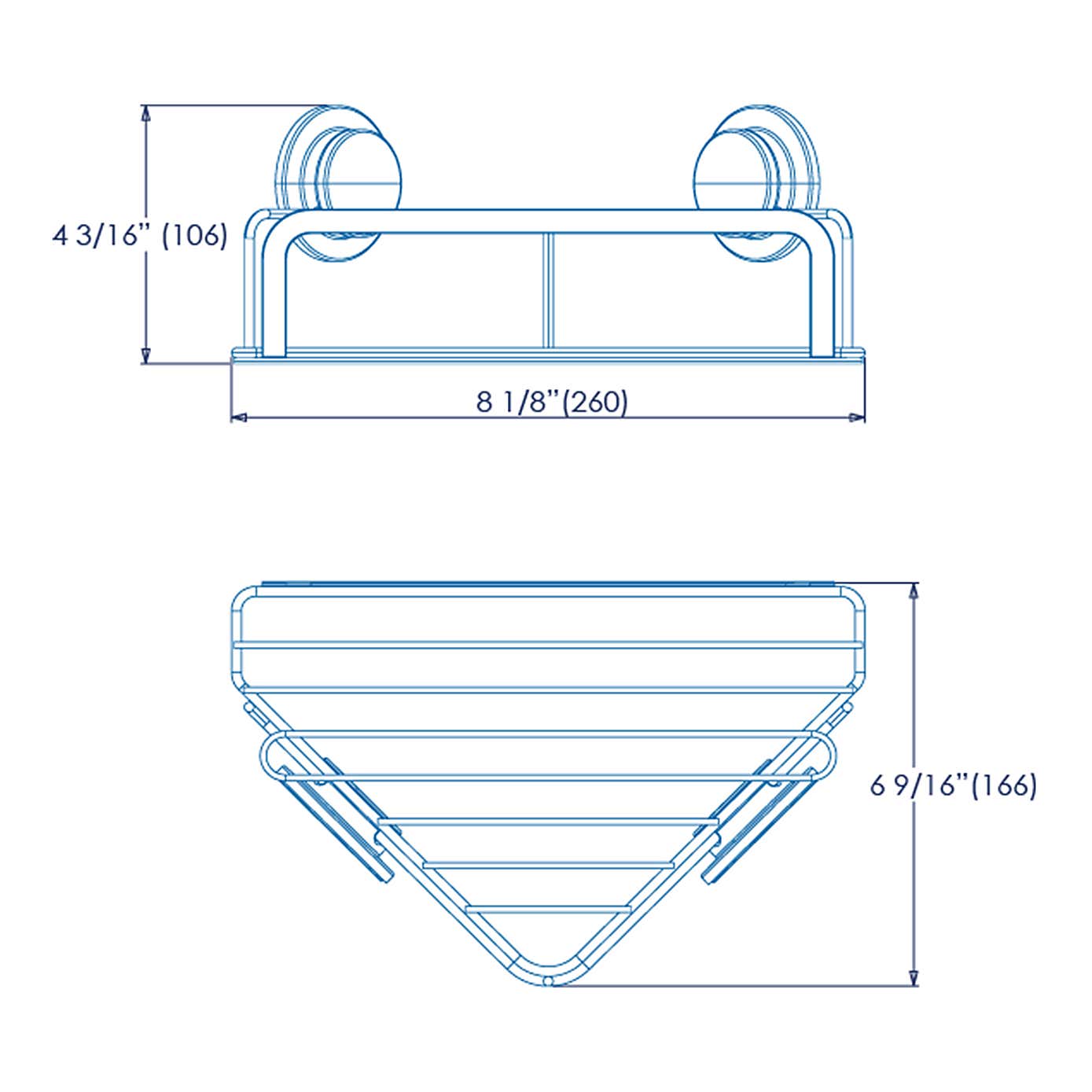 Croydex Stick-n-Lock Corner Basket