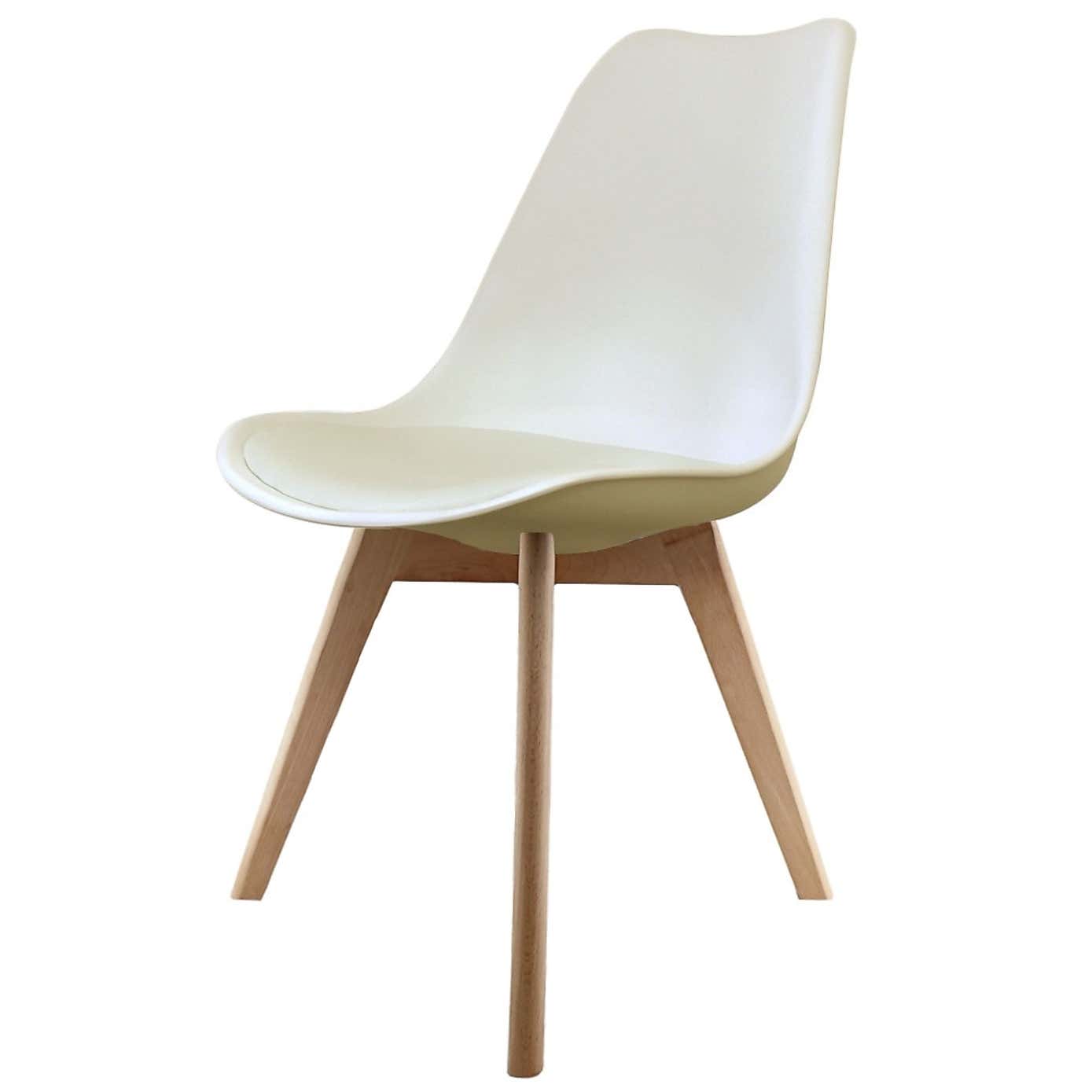 Fusion Living Soho Plastic Dining Chair with Squared Legs