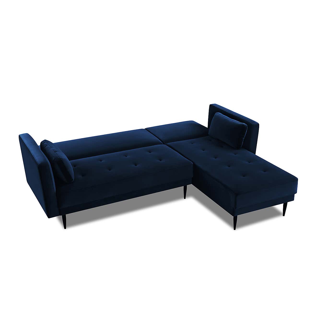 Selma Velvet Corner Double Sofa Bed