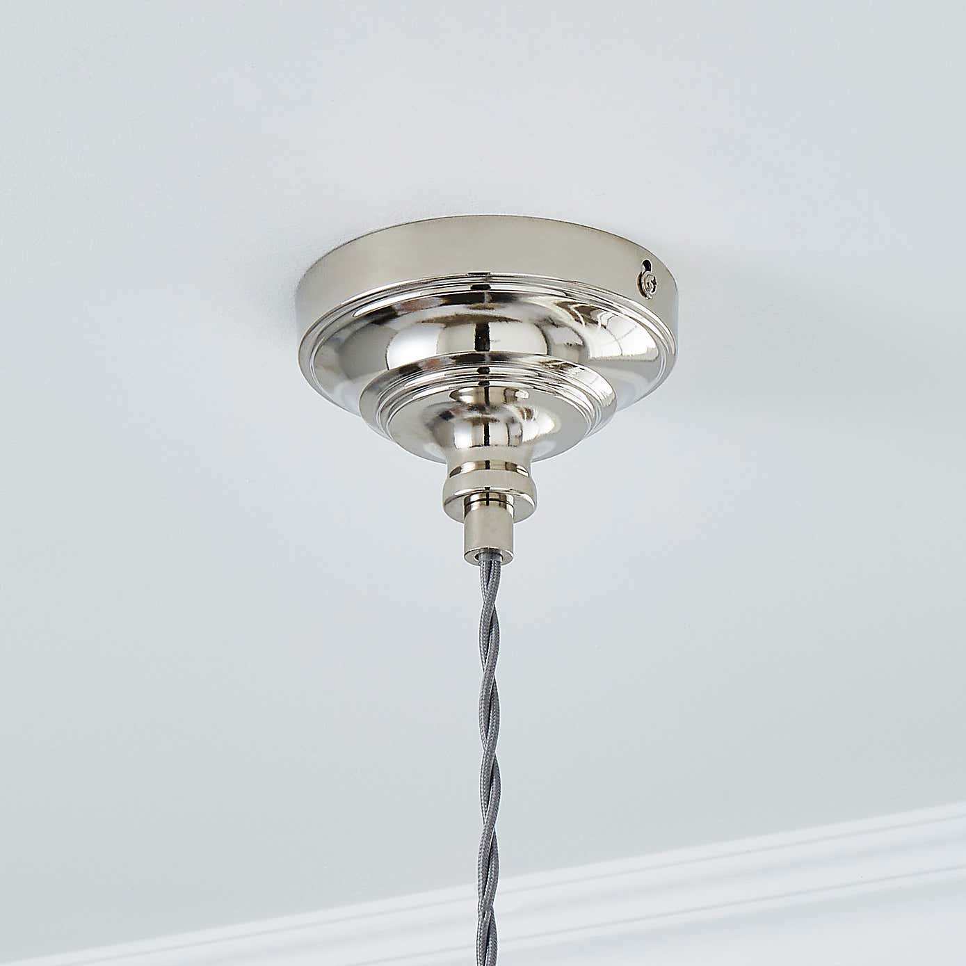 Dorma Bedford Nickel 1 Light Ceiling Fitting