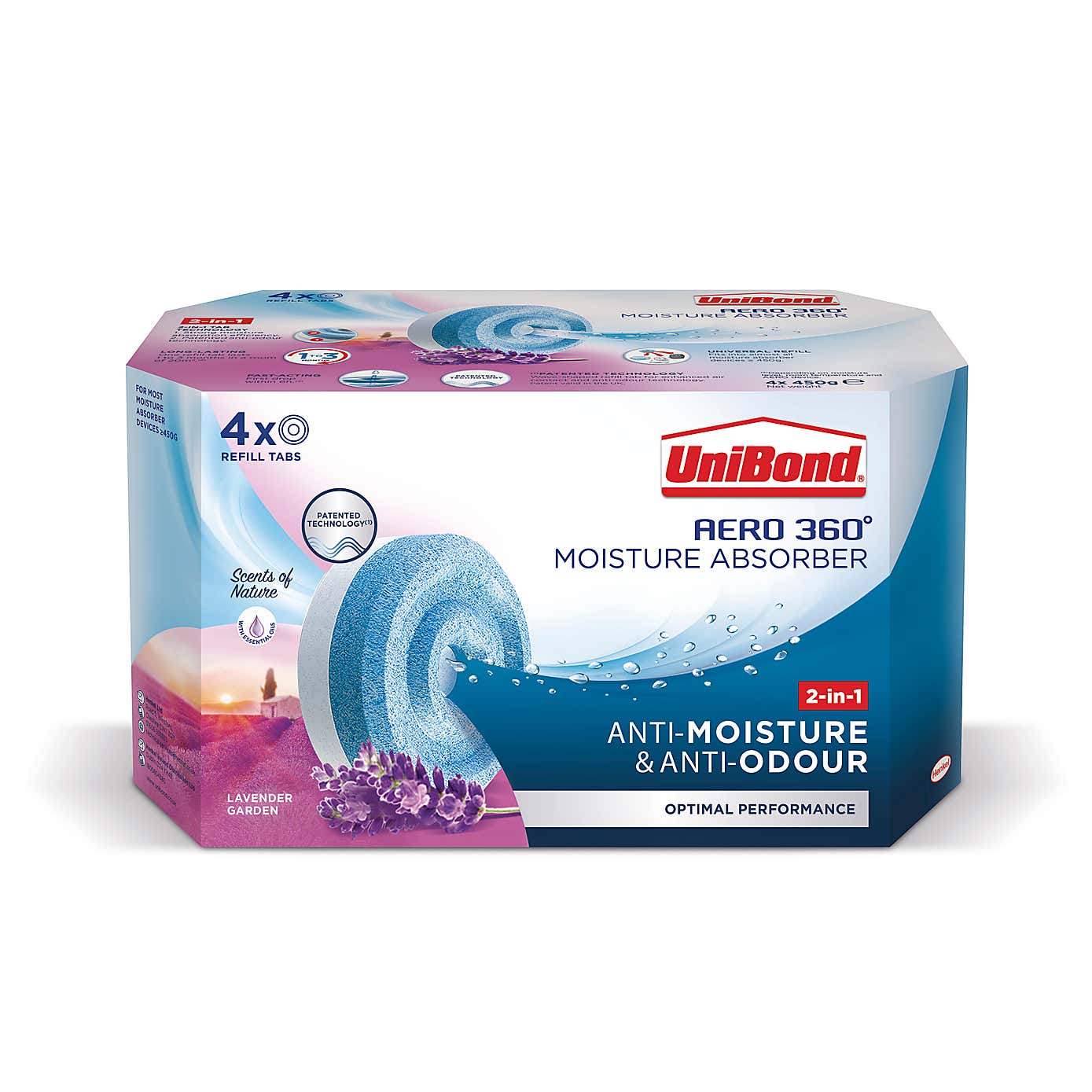 UniBond Aero 360 Lavender Refills x4