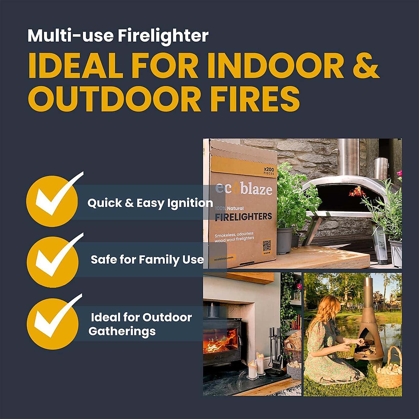 Ecoblaze Natural Firelighters Wood Wool