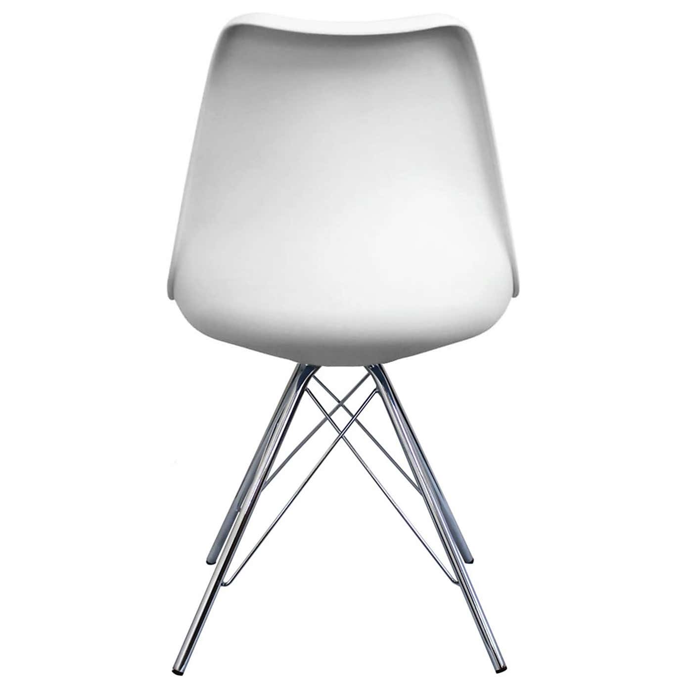Fusion Living Soho White Plastic Dining Chair