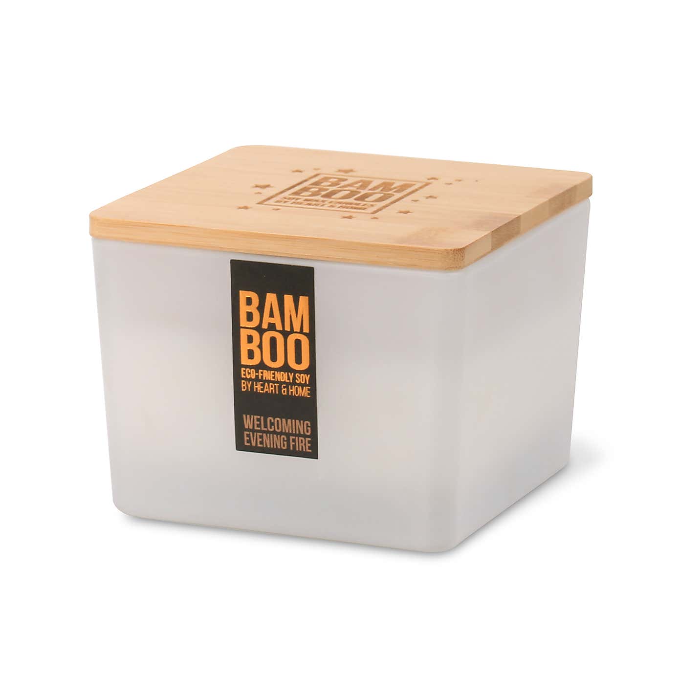 Heart and Home Bamboo Welcoming Evening Fire Centrepiece Candle