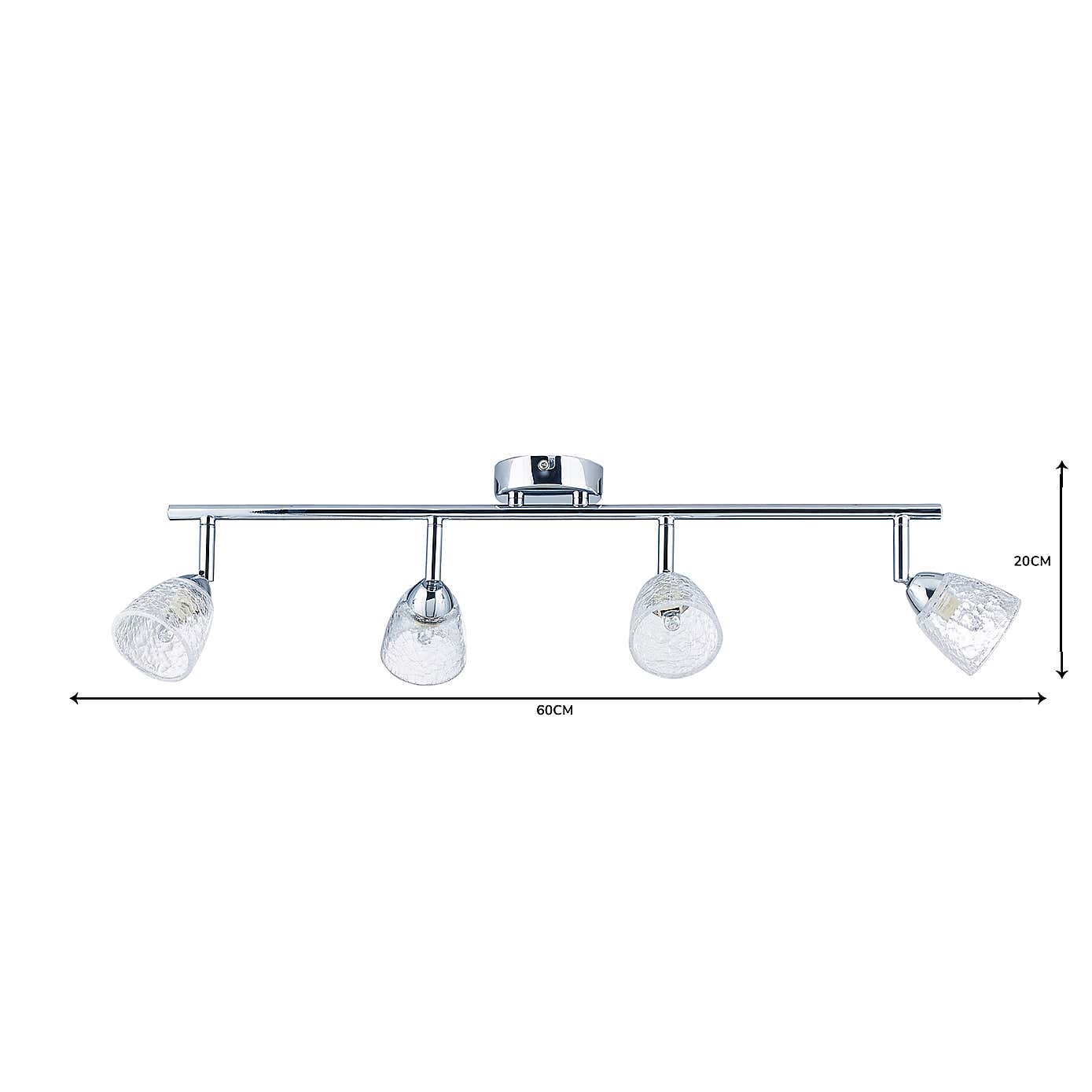 Balston 4 Light Glass Spotlight Bar