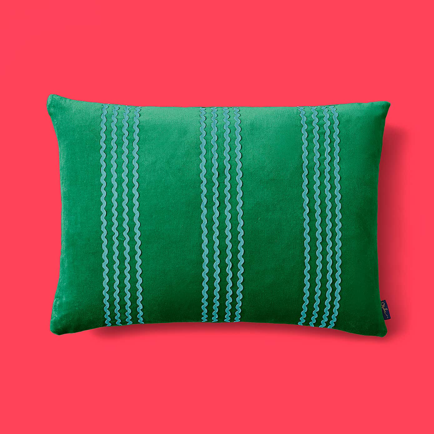 Sophie Robinson Ric Rac Stripe Cotton Rectangle Cushion