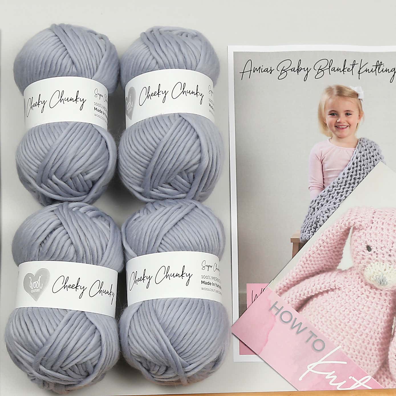 Wool Couture Amias Seal Baby Blanket Knitting Kit