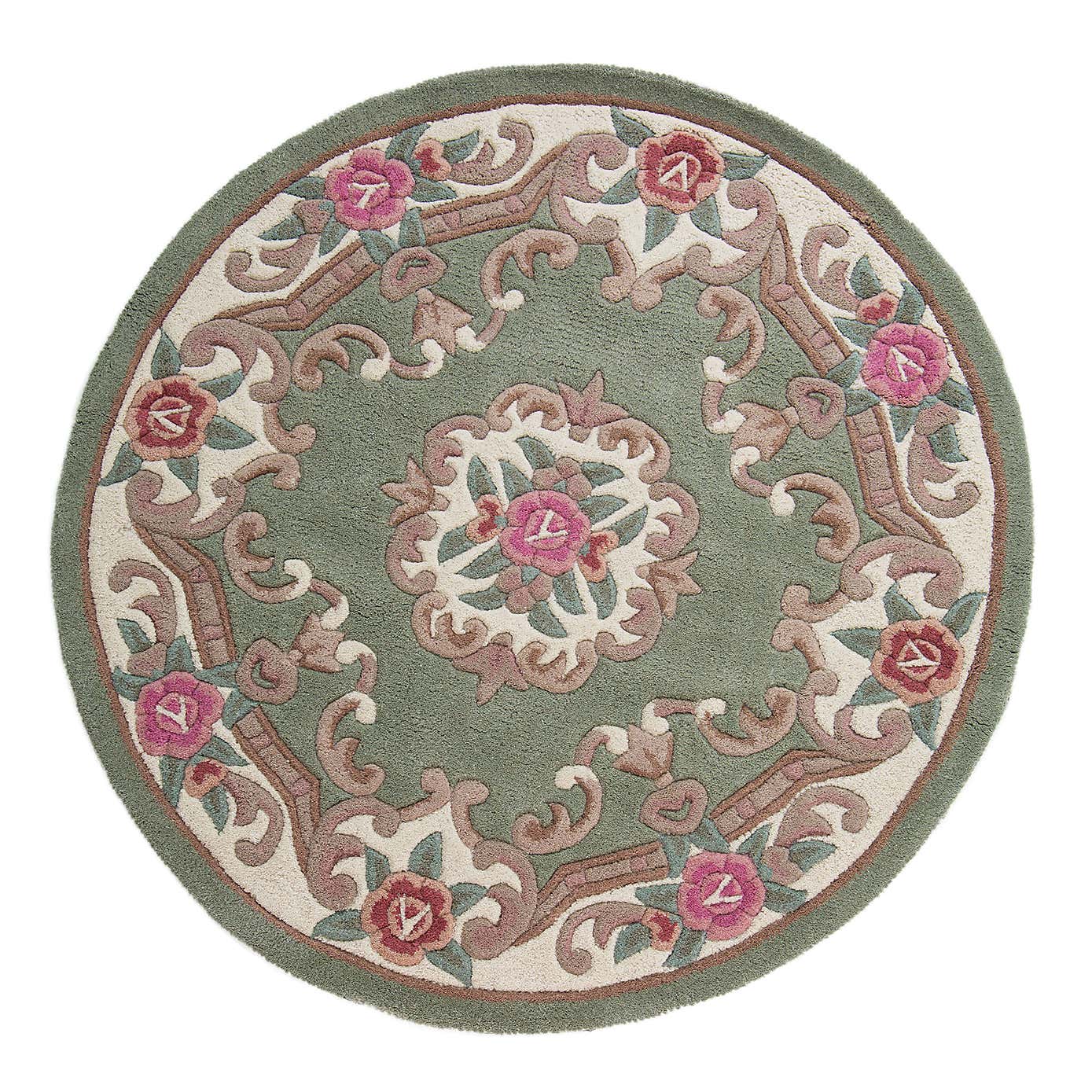 Lotus Premium Aubusson Circle Rug