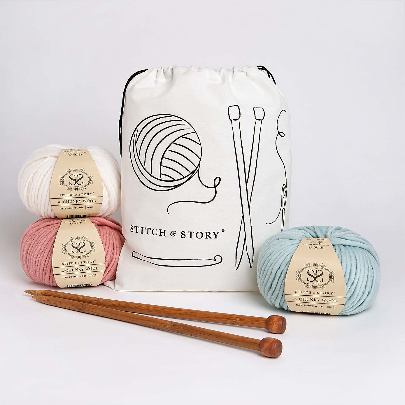 Lola Pom Slippers Knitting Kit