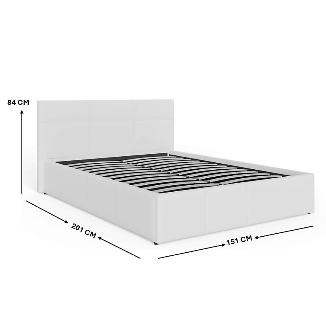 Toronto Black Faux Leather Ottoman Bedstead