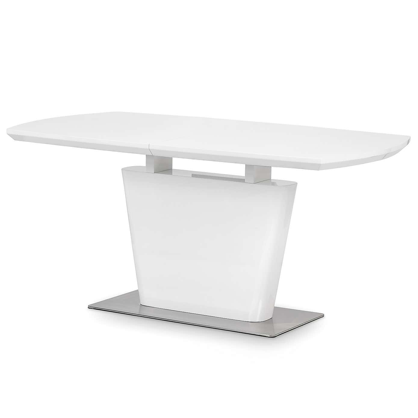 Como High Gloss Extendable Dining Table Grey