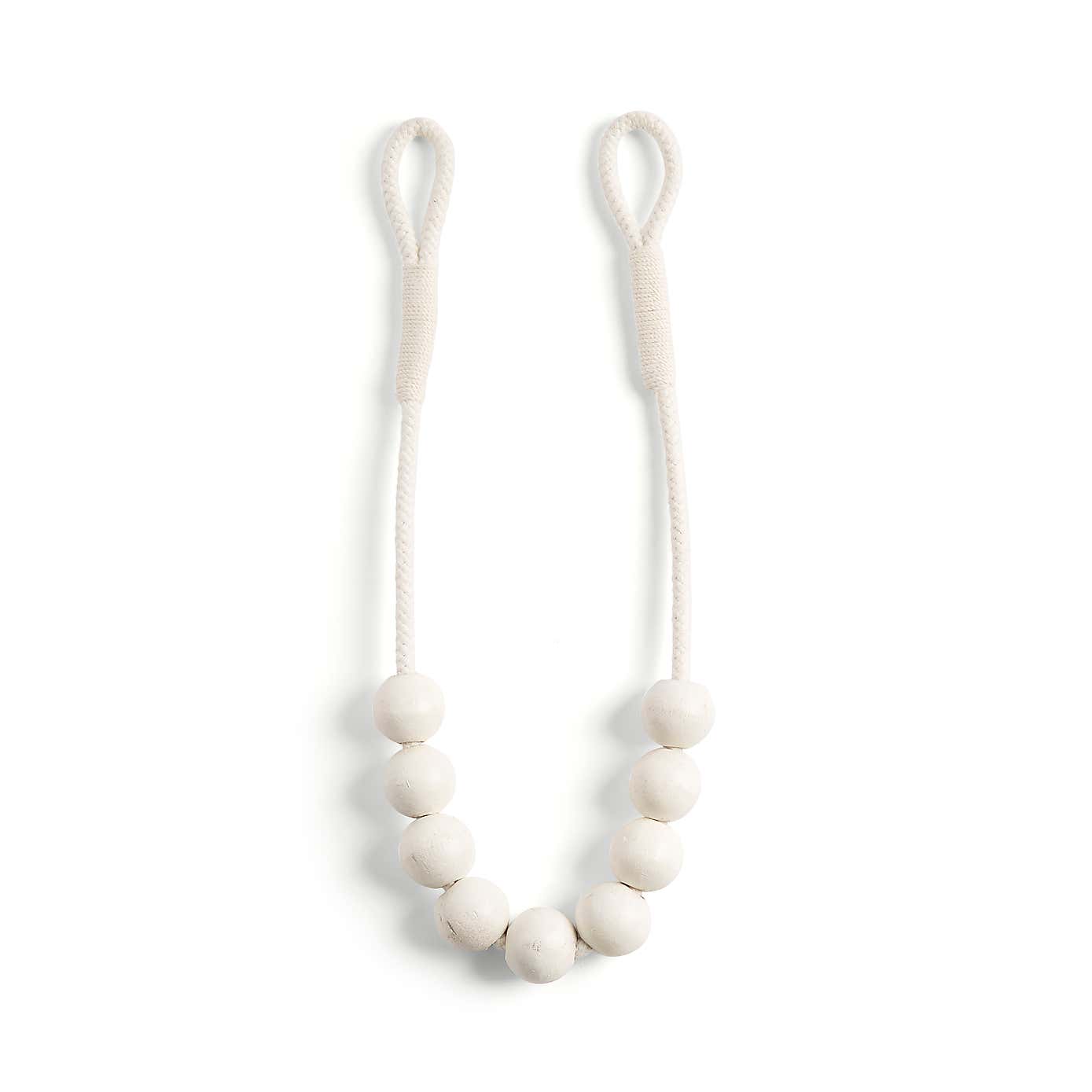 Half Wooden Beads Tieback
