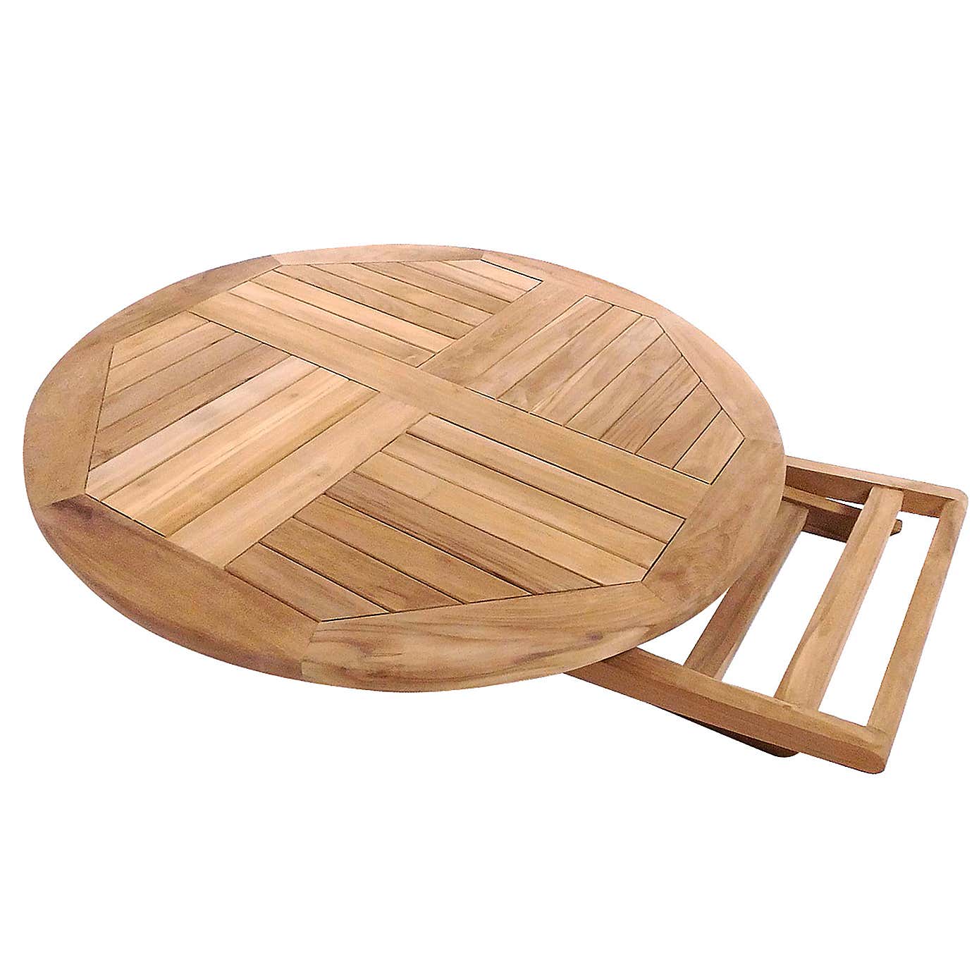 Teak Wooden 4 Seater Round Table