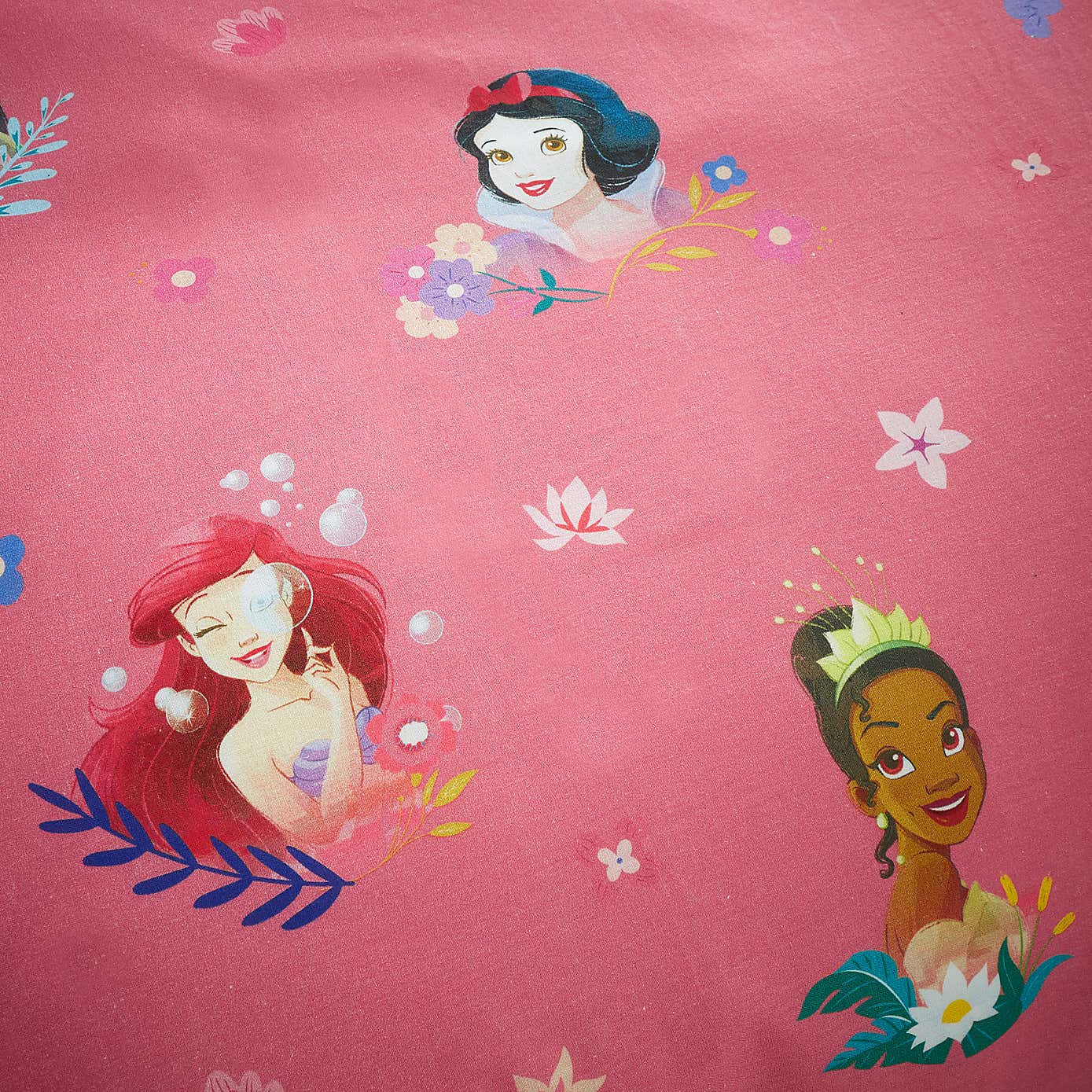 Pink Disney Princess Duvet Cover and Pillowcase Set