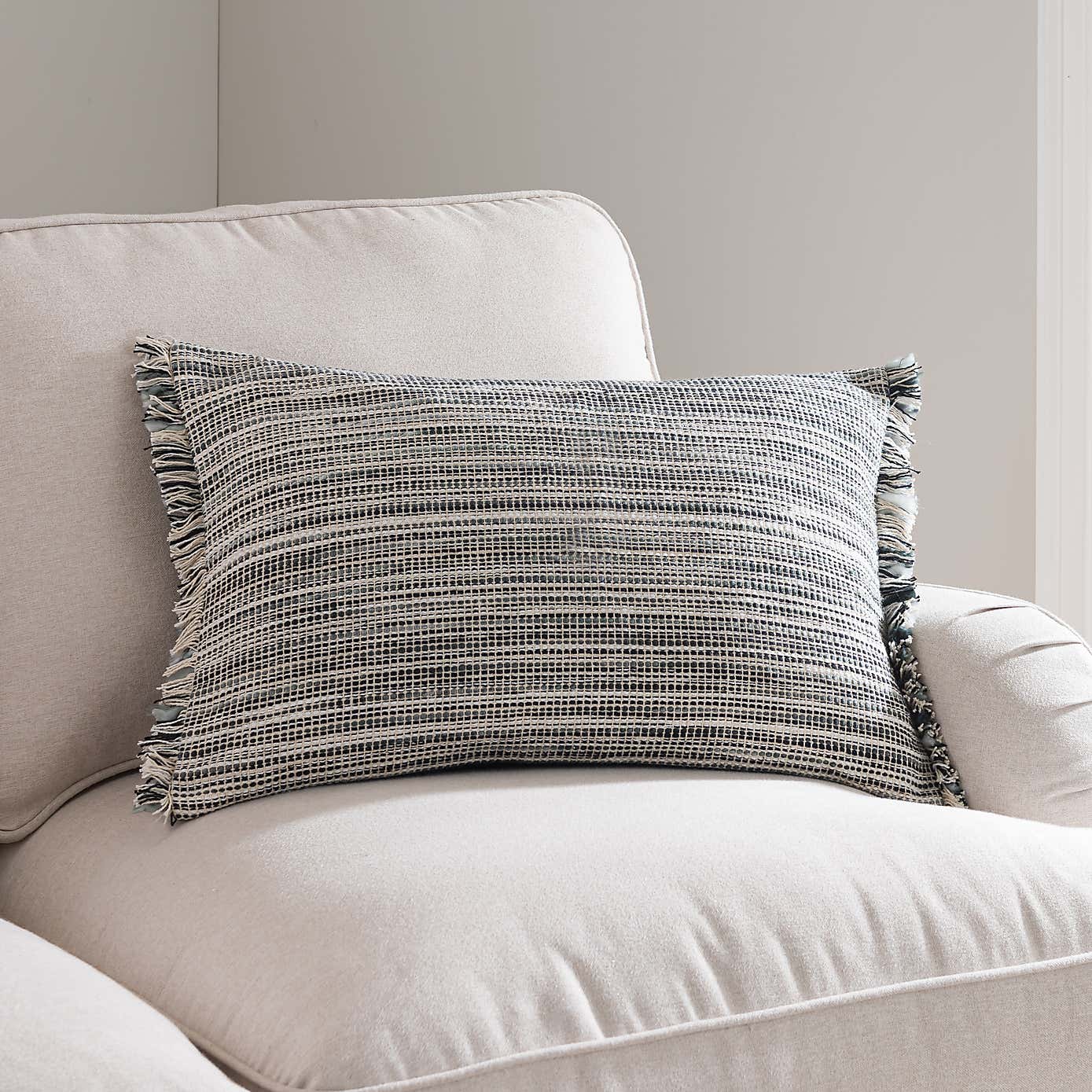 Ava Flat Weave Cotton Rectangle Cushion