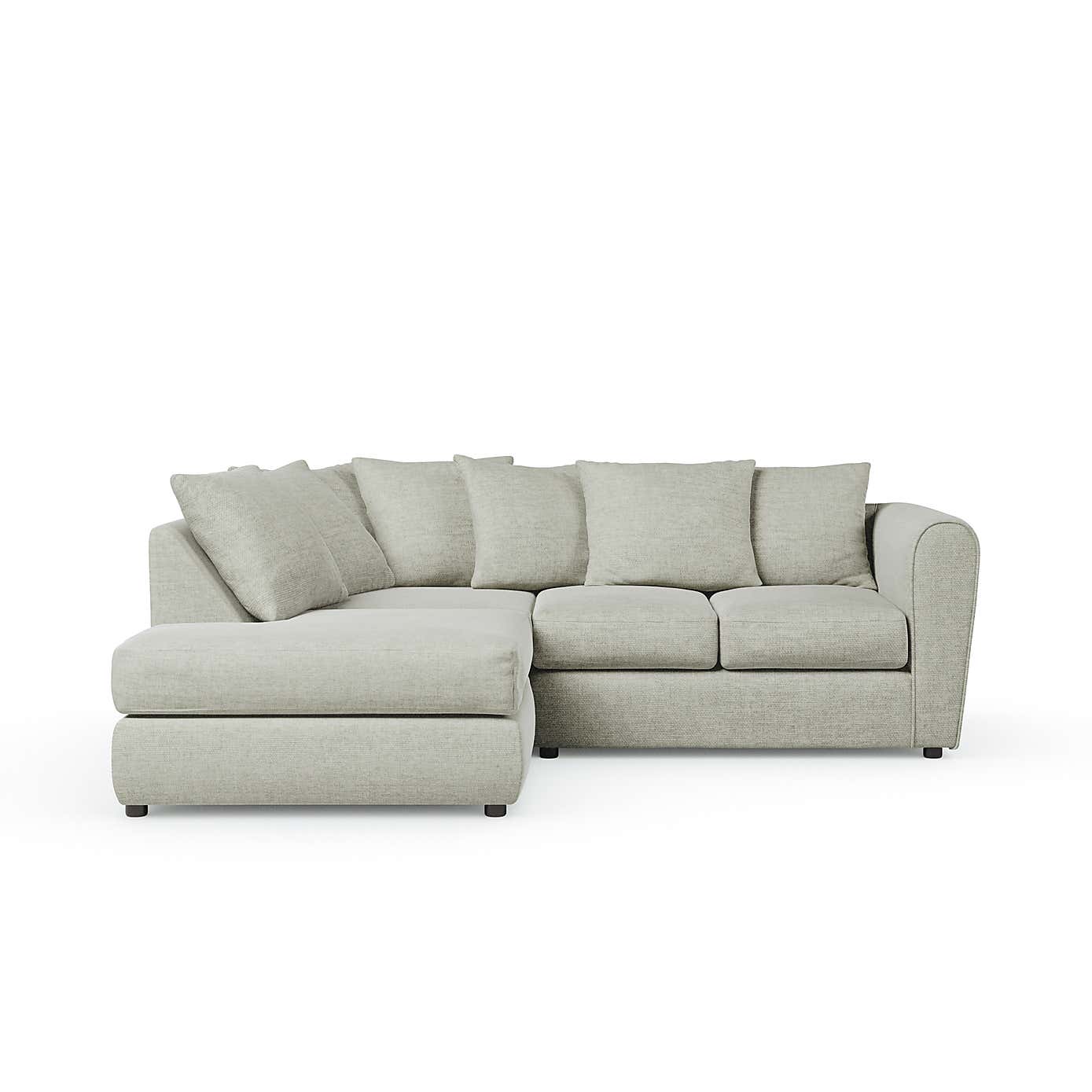 Blake Curved Arm Chunky Chenille Corner Chaise Sofa