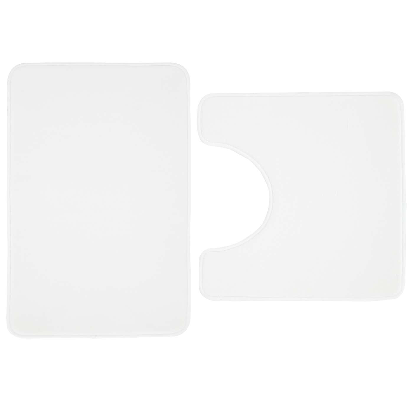 Catherine Lansfield Anti Bacterial Memory Foam Bath Mat and Pedestal Mat