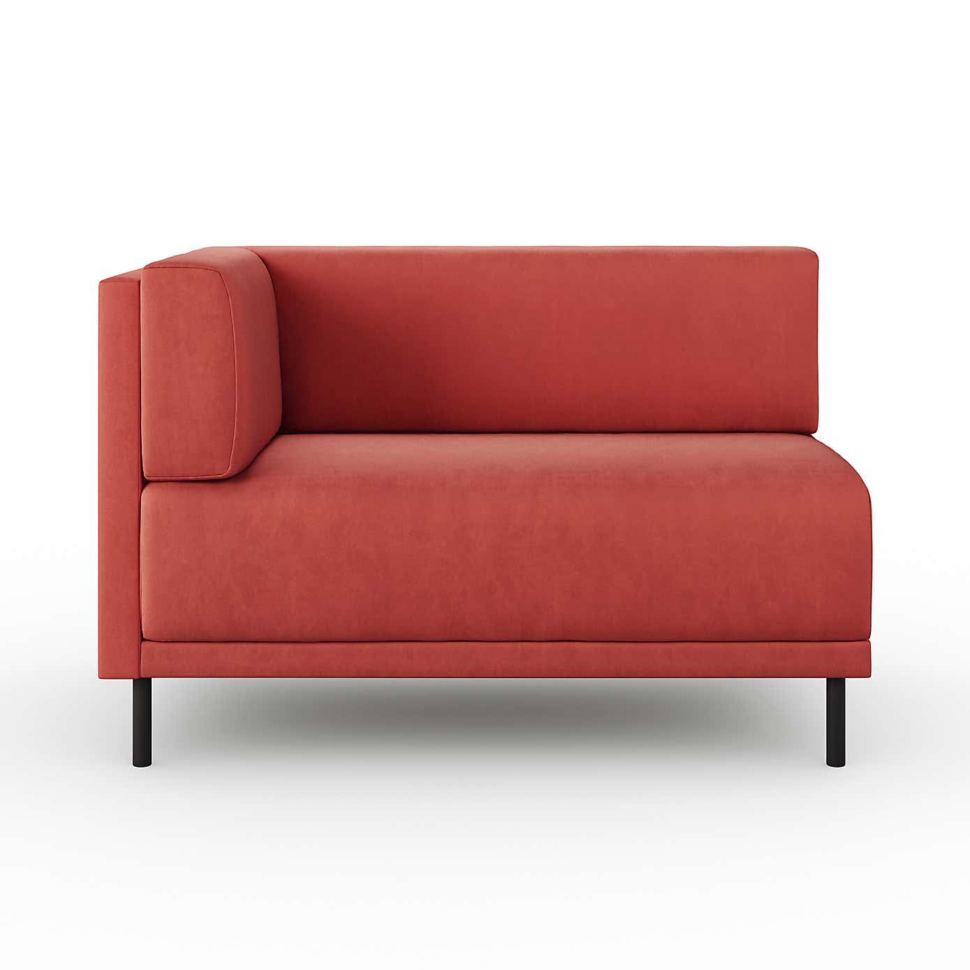 Mae Corner Dining Bench, Matte Plush Velvet