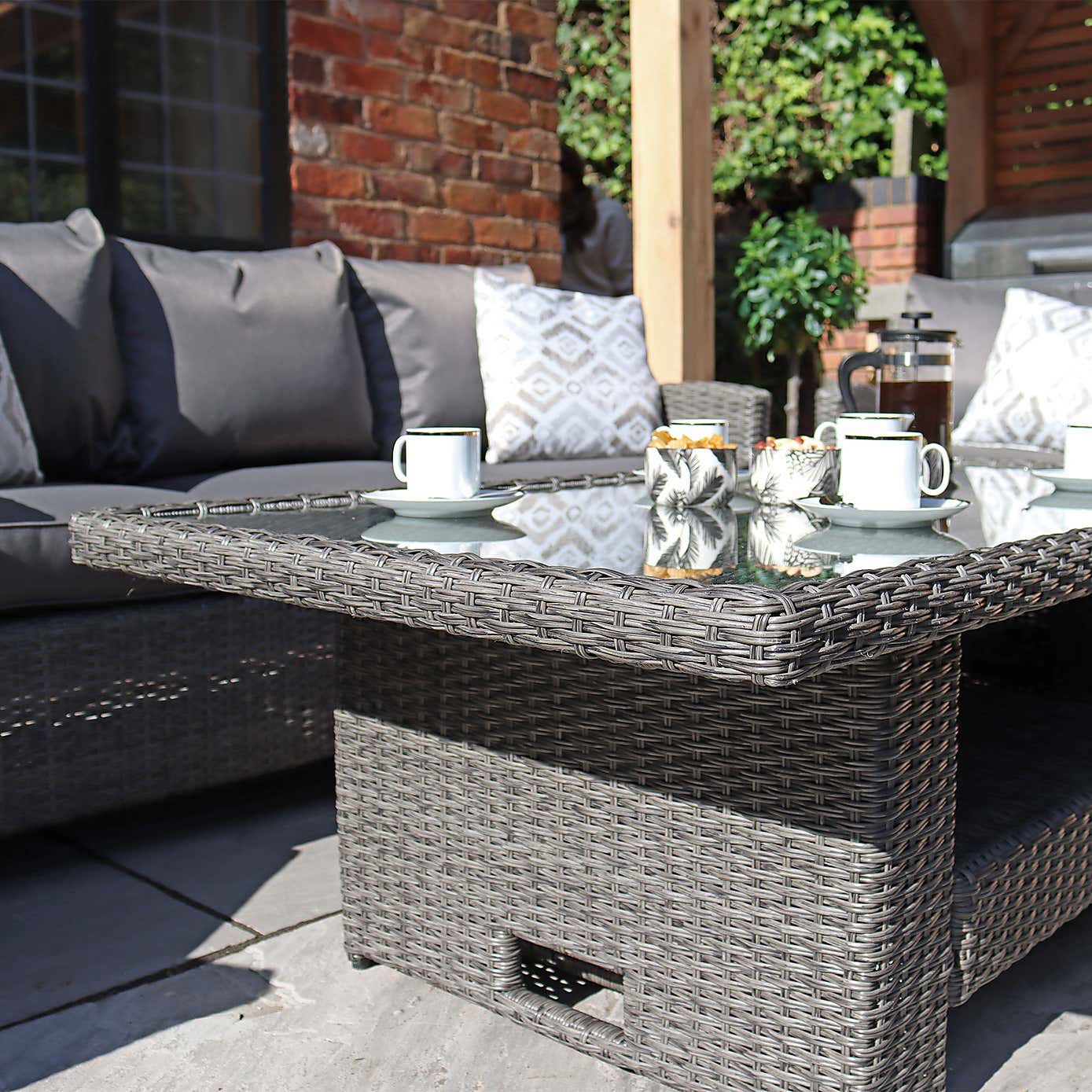 A.Mir Paris 7 Seater Deluxe Outdoor Sofa and Dining Set