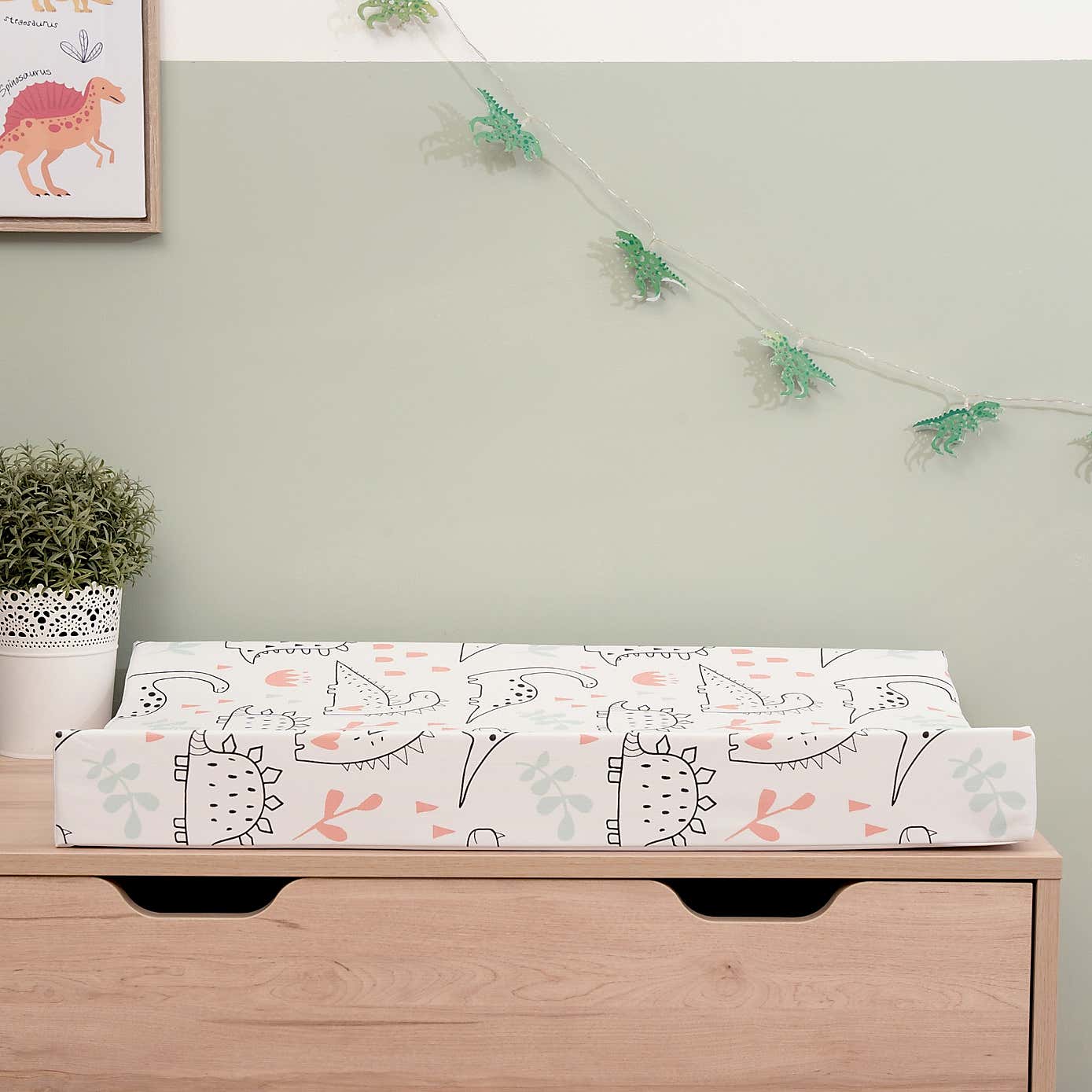 Clair de Lune Dino Anti Roll Wedge Changing Mat