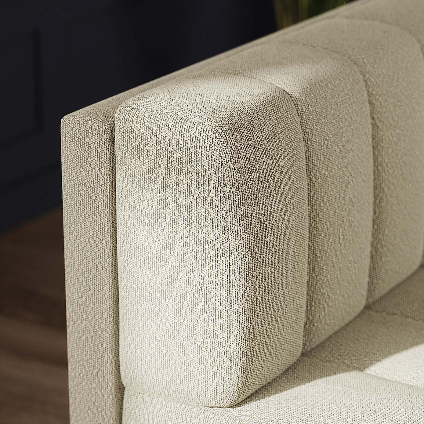 Amali Long Dining Bench, Boucle