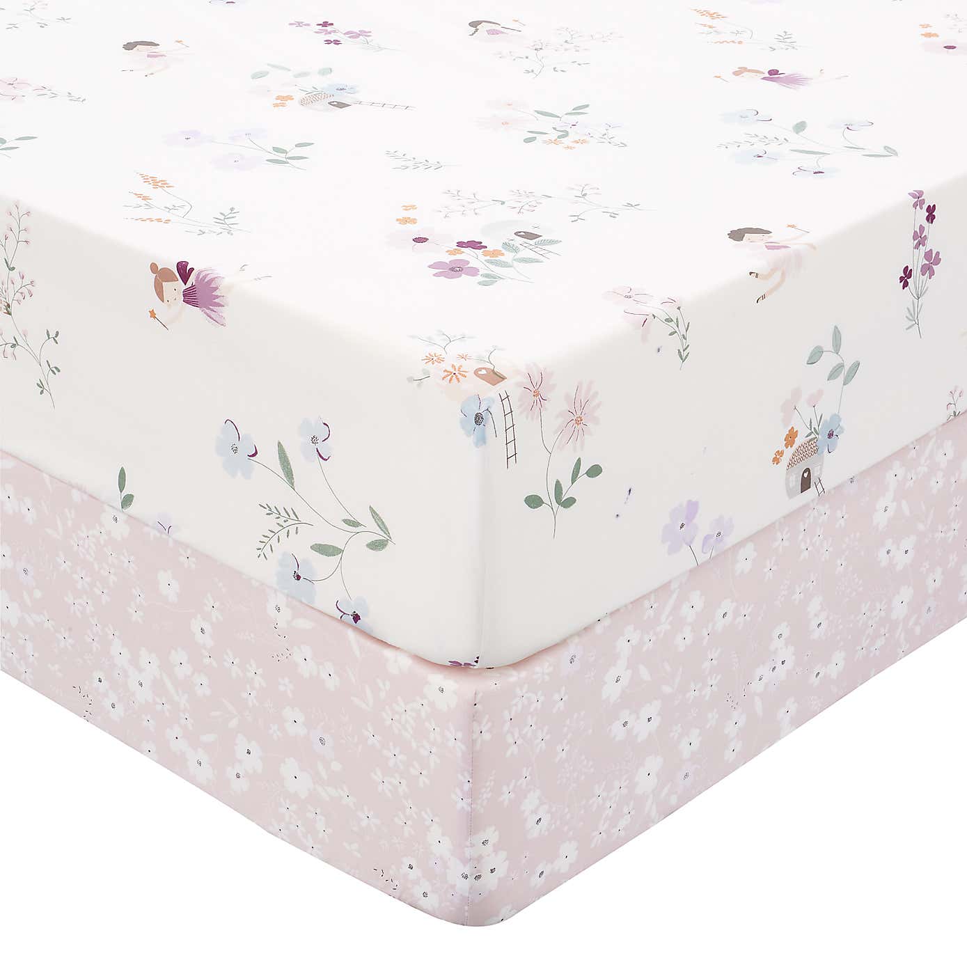 Pack of 2 Fairies Polycotton Fitted Sheets