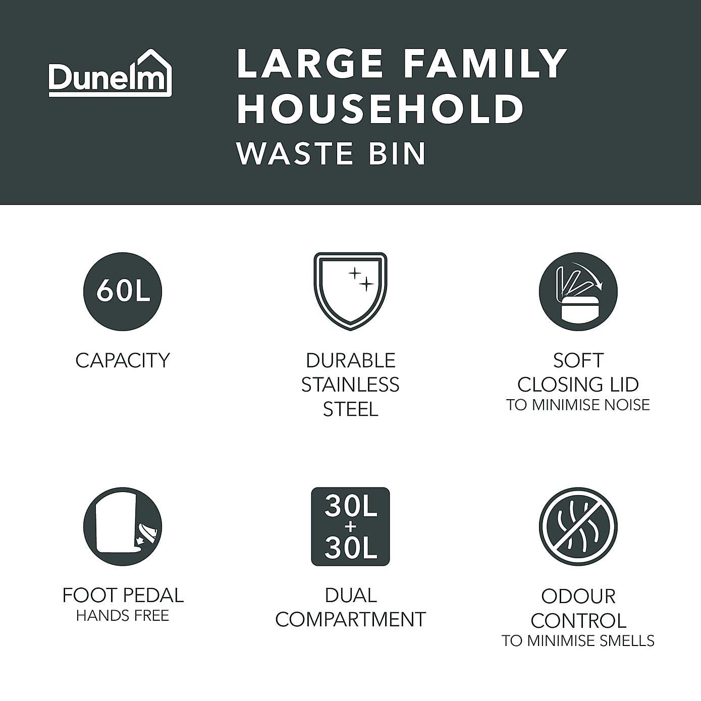 Curve 3.3 Litre Stainless Steel Pedal Bin