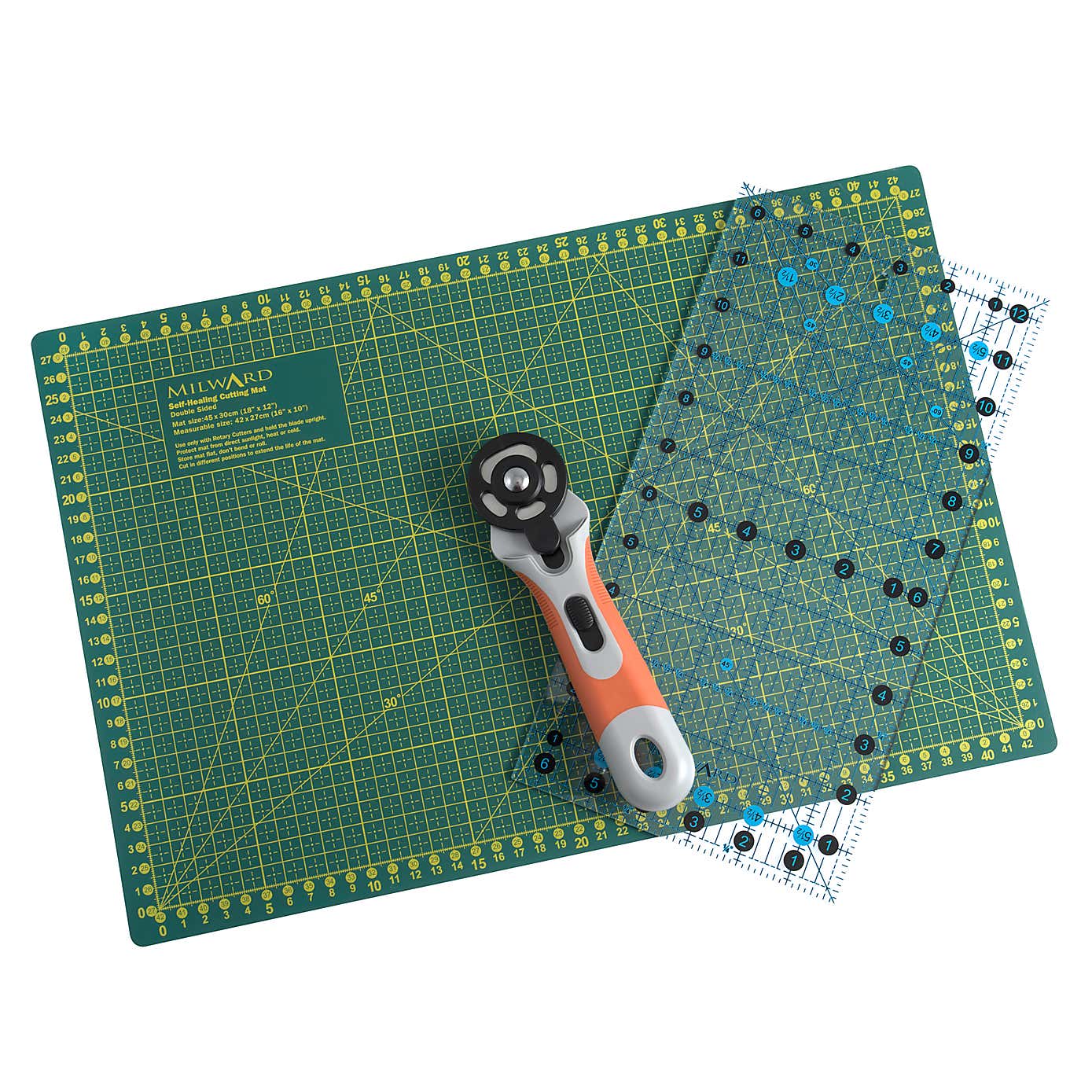 Patchwork Starter Kit Mat Rotary Cutter Ruler