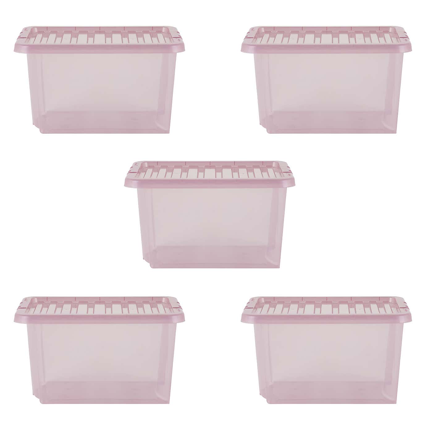 Wham Crystal Set of 5 Storage Boxes & Lids