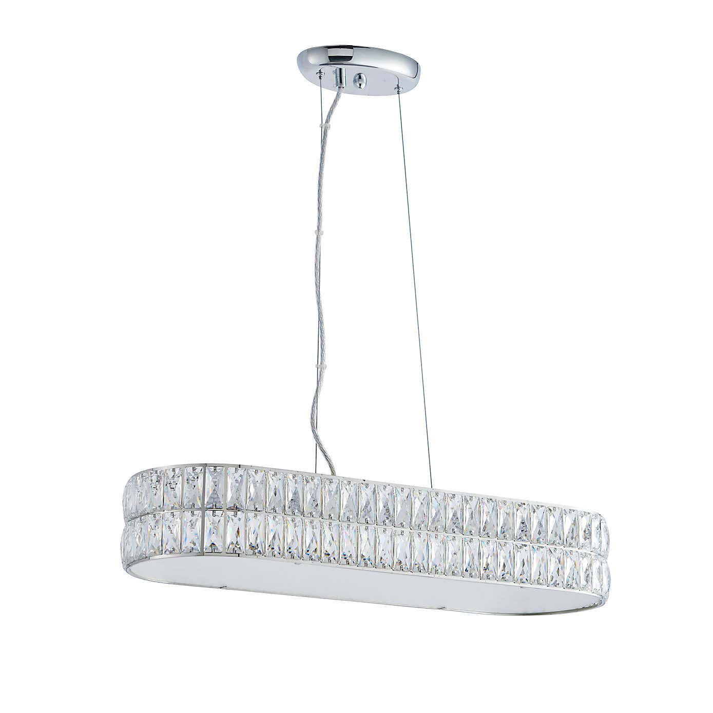 Crystal Armoury Integrated LED Diner Ceiling Fitting 75cm
