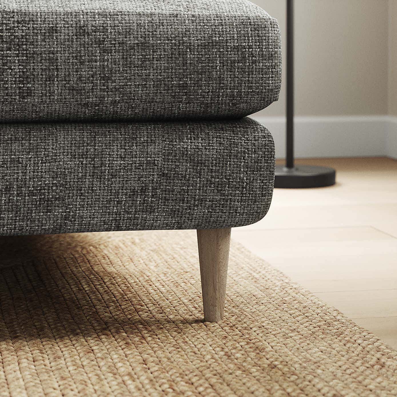 Sven Chunky Chenille Large Corner Chaise Sofa