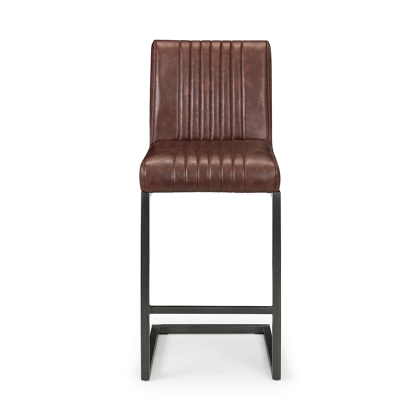 Brooklyn Set of 2 Bar Stools, Faux Leather