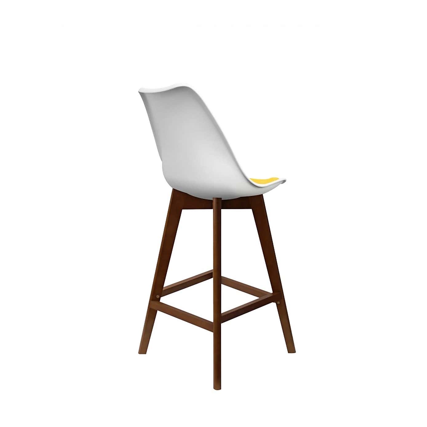 Fusion Living Soho White Plastic Bar Stool