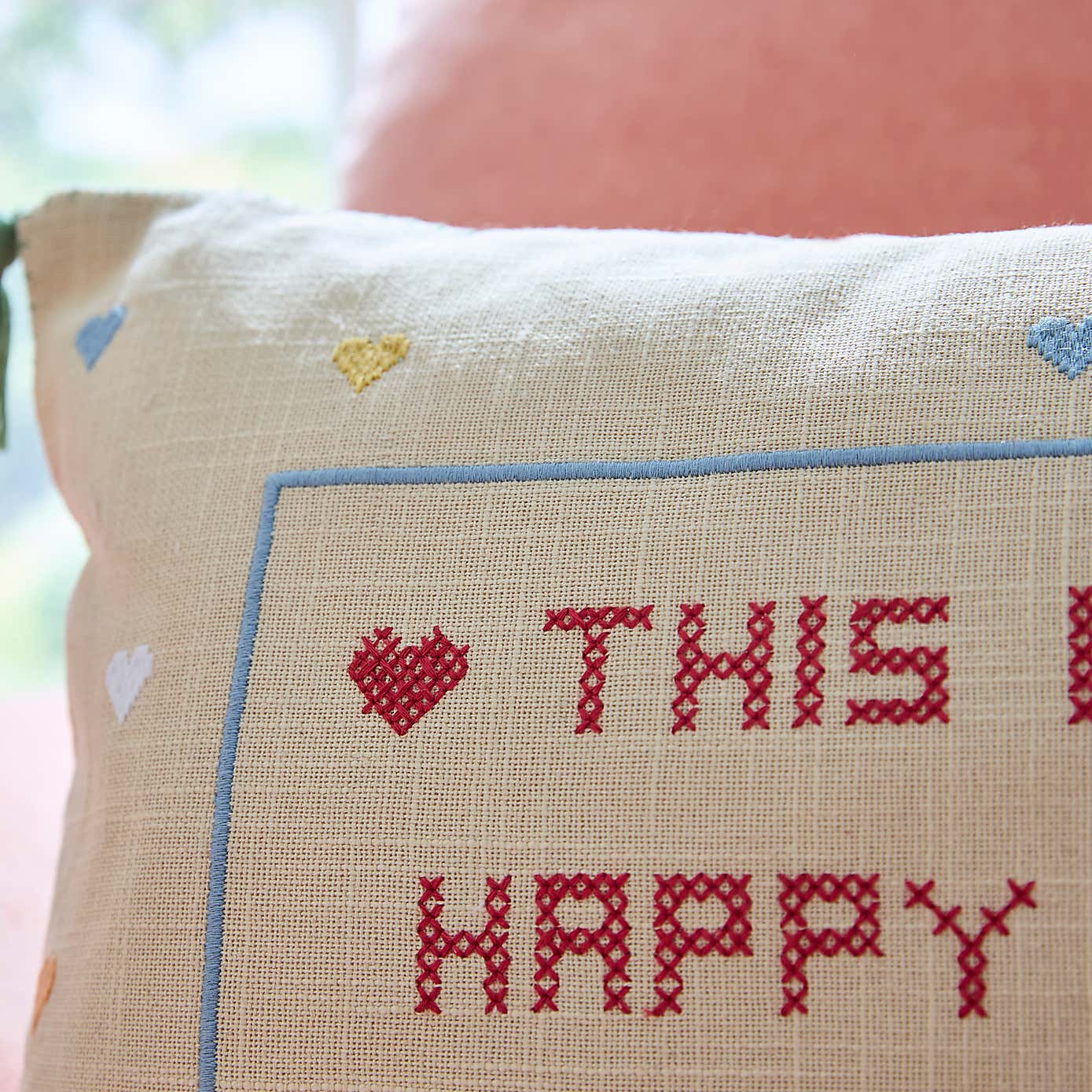 This is my happy Place Hearts Rectangular Cushion