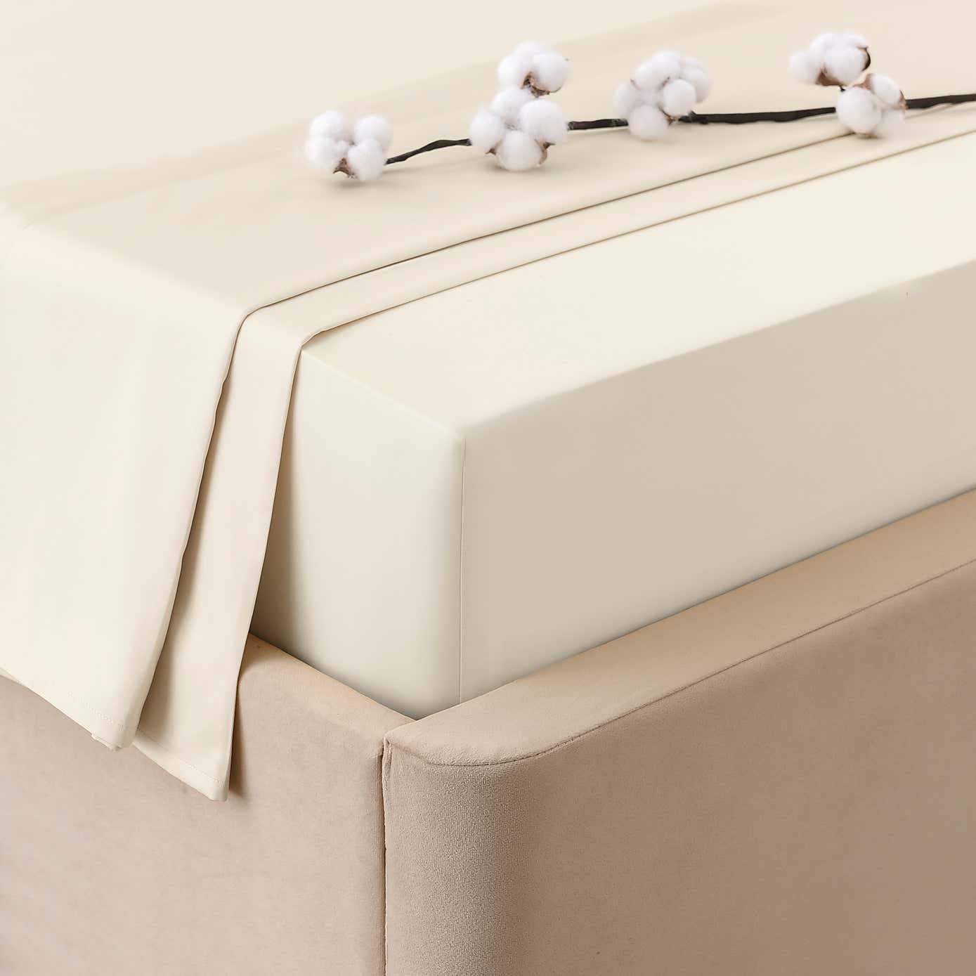 Dorma 300 Thread Count 100% Cotton Sateen Plain Flat Sheet