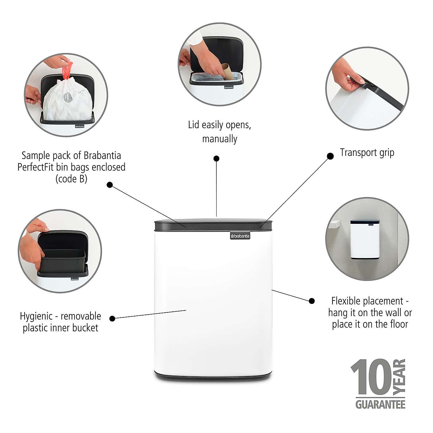 Brabantia Bo 7L Waste Bin
