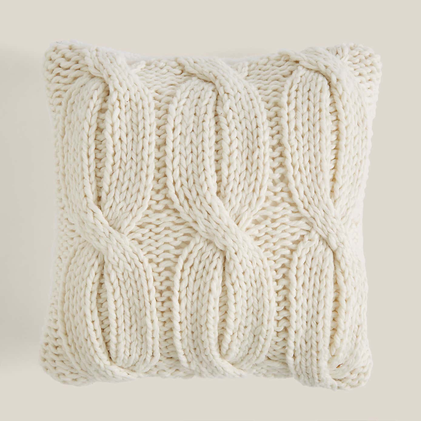 Cable Knit Square Cushion