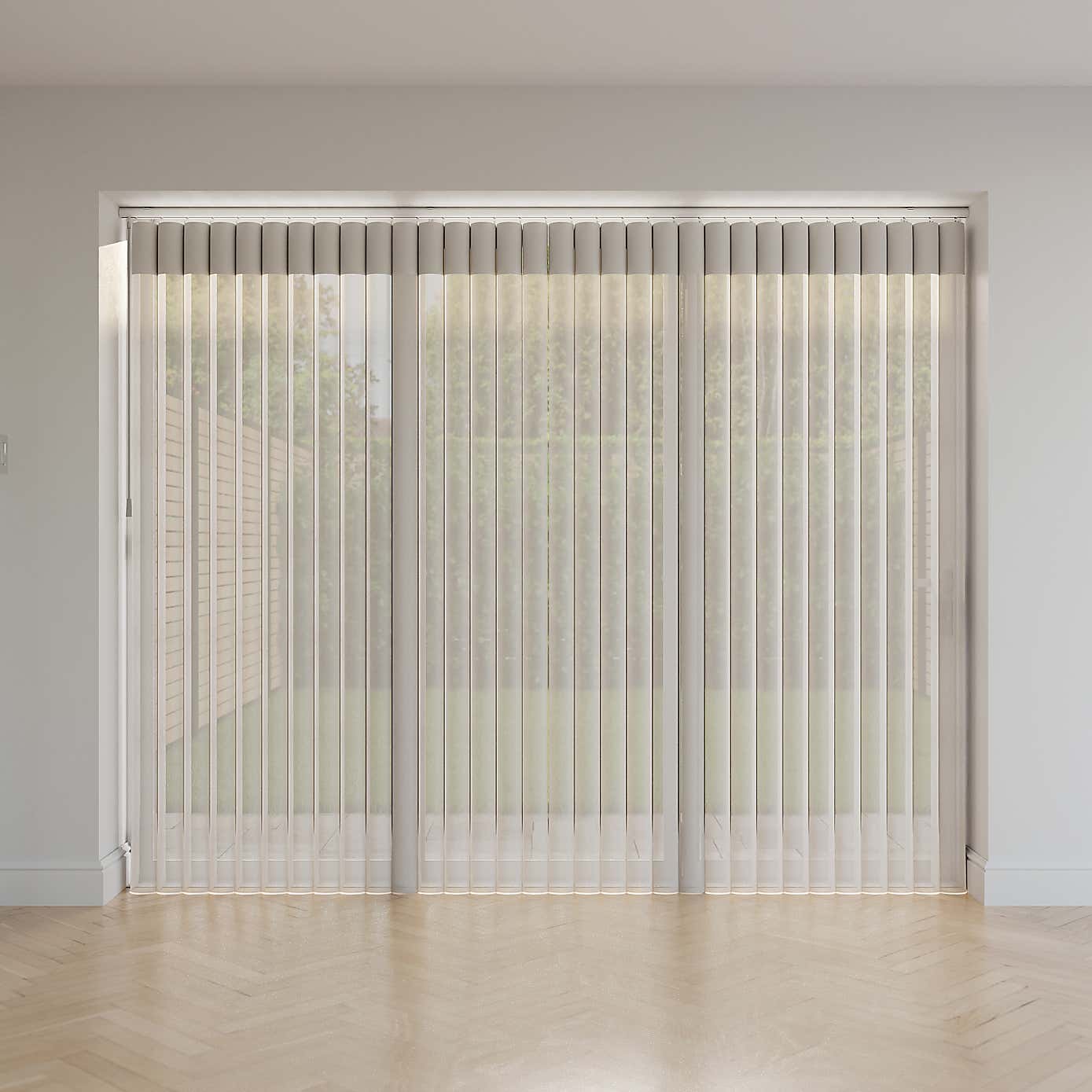 Mirage Cordless White Vertical Blind