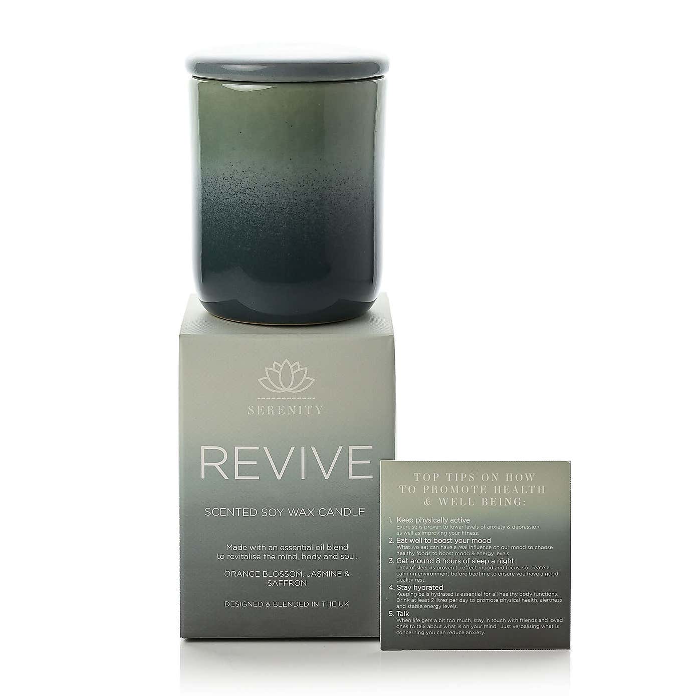 Serenity Revive Orange Blossom, Jasmine & Saffron Ceramic Candle