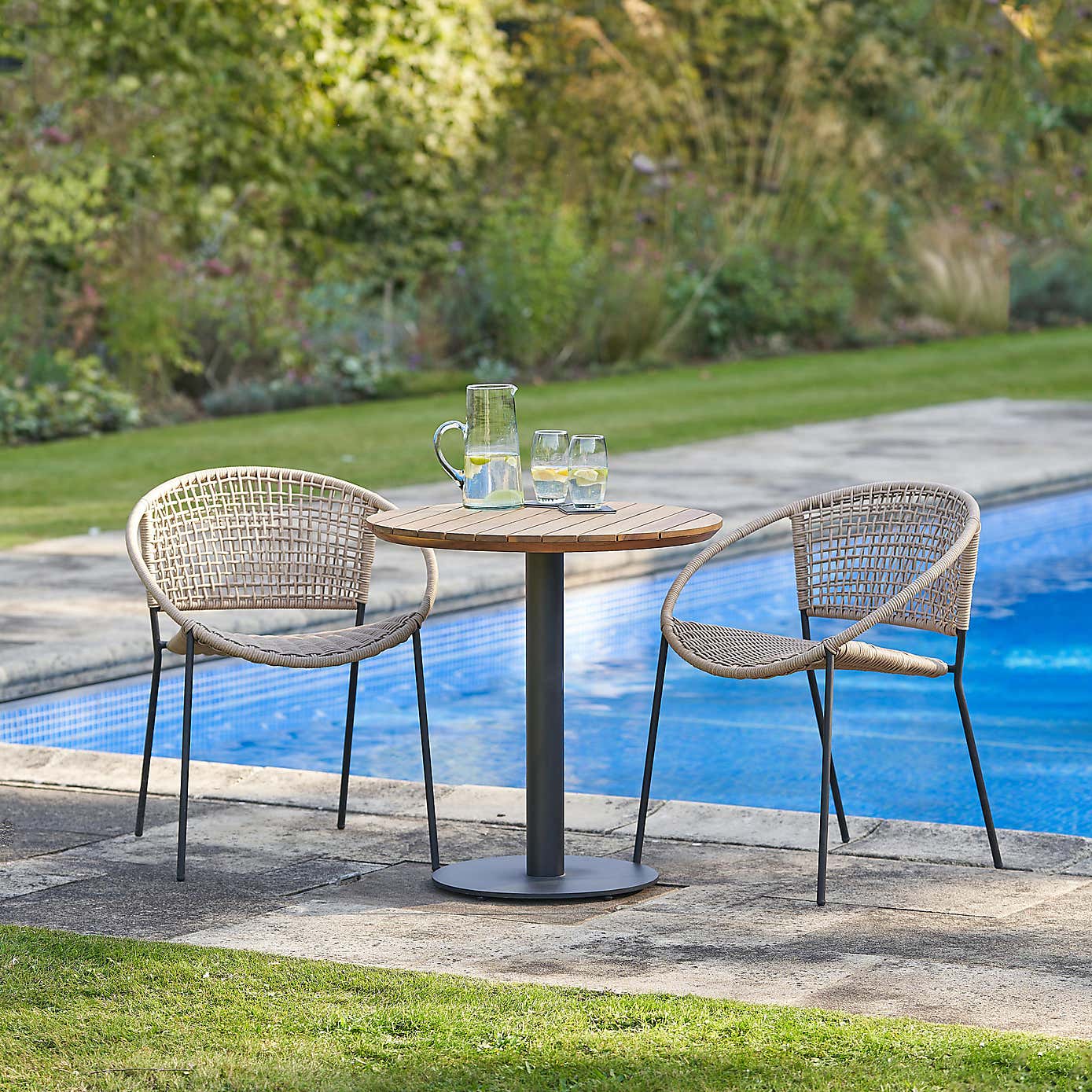 Pacific Lifestyle Dakota Natural Wheat Outdoor Bistro Set