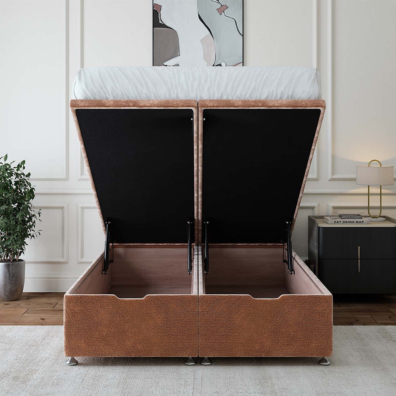 Bedmaster Luxury Chenille End of Bed Ottoman Base