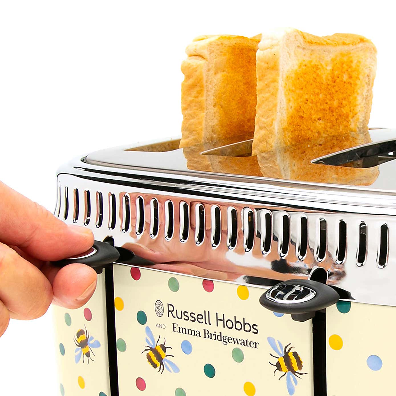 Russell Hobbs Emma Bridgewater Bee Polka Dot 4 Slice Toaster