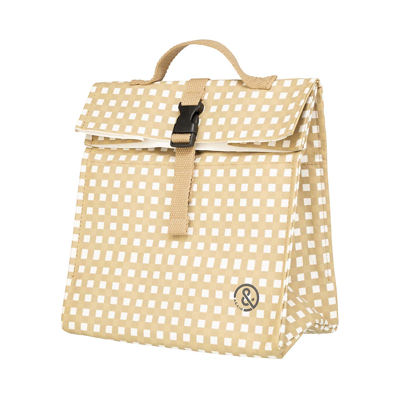 &Again Gingham Paper Cooler Lunch Bag