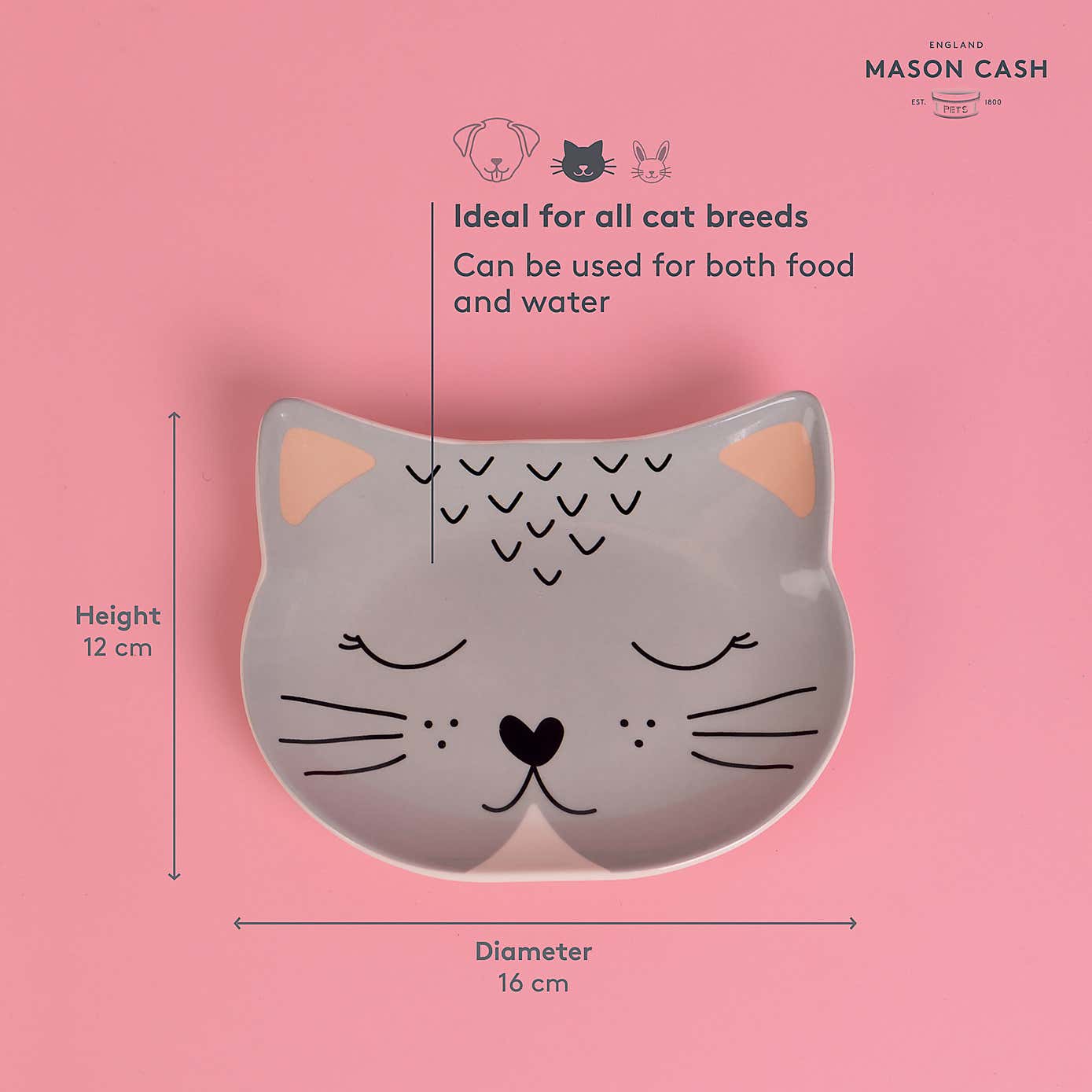 Mason Cash Smokey the Cat Saucer