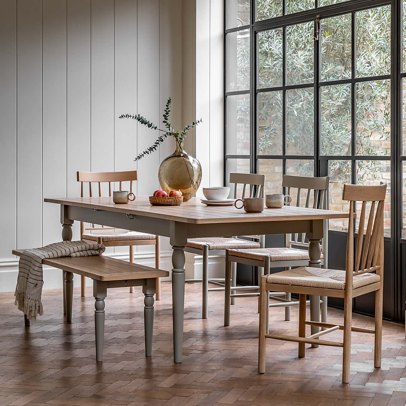 Elda 6-10 Seater Rectangular Extending Dining Table