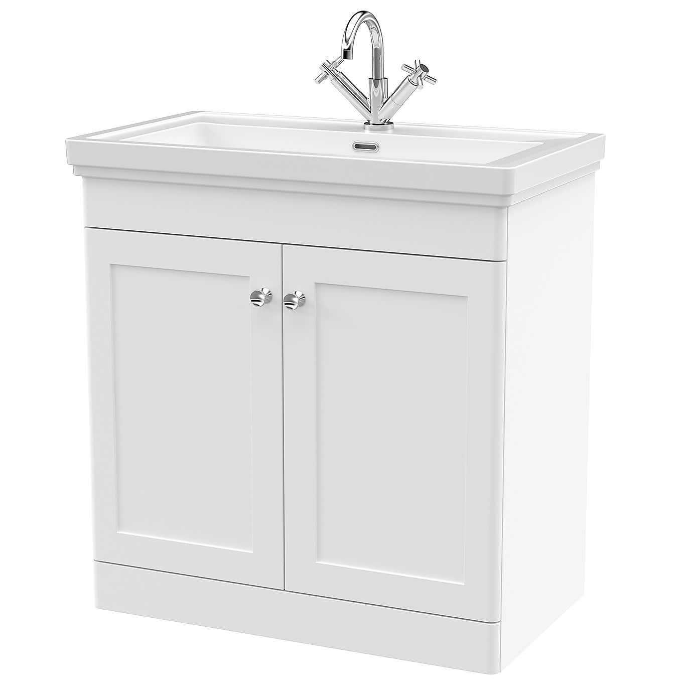 Classique Floor Standing 2 Door Vanity Unit with Basin